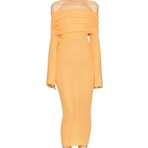 SER.O.YA Strapless Orange Dress